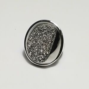 925 Silver Druzy Ring Sz 8
